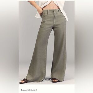 Pilcro The Adi Linen mid-Rise flare Pants